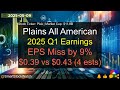 Plains All American PAA 11 8B 2025 Q1 Earnings Analysis Plains All American PAA 11 8B 2025 Q1 Earnings Analysis