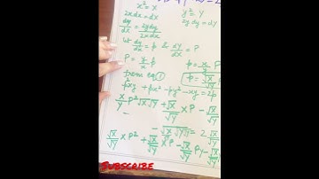 Clairaut’s equation (px-y)(py+x)=2p by substitution method #shorts