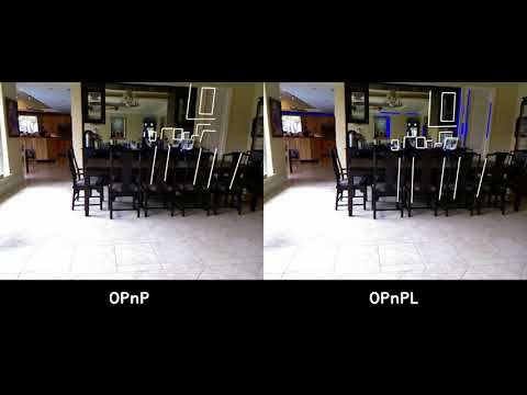 Pose estimation from lines and points: dining room