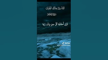 أجمل تلاوة خاشعة  بصوت الشيخ خالد الجليل 🤍🕋🥺 #ارح_قلبك #هدوء #سكينه # لا إله إلا الله