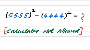 Maths Olympiad Preparation Question | Find the difference of two squares without calculator | 