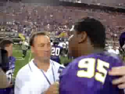 ECU students rush the field after the West Virgini...