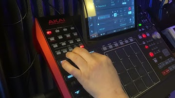 Akai MPC X, utilizing the workflow to make songs.