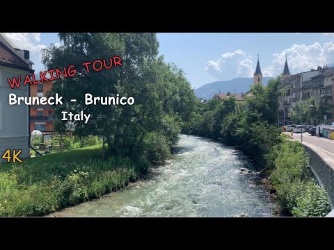 Brunico  Italy - Walking Tour (4K )