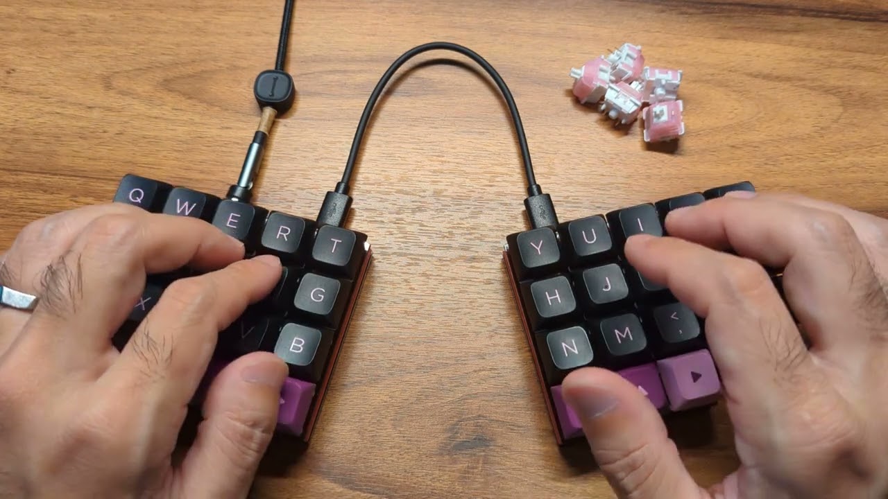 Keyboard Sound Comparison: MiniAxe and Keyball 44 - YouTube