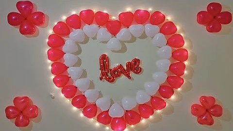 Simple & Easy Anniversary Decoration Ideas At Home/ Under Budget Romantic Room Decor/ Birthday Decor