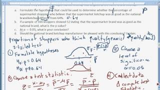 Hypothesis testing - one proportion - practice problem