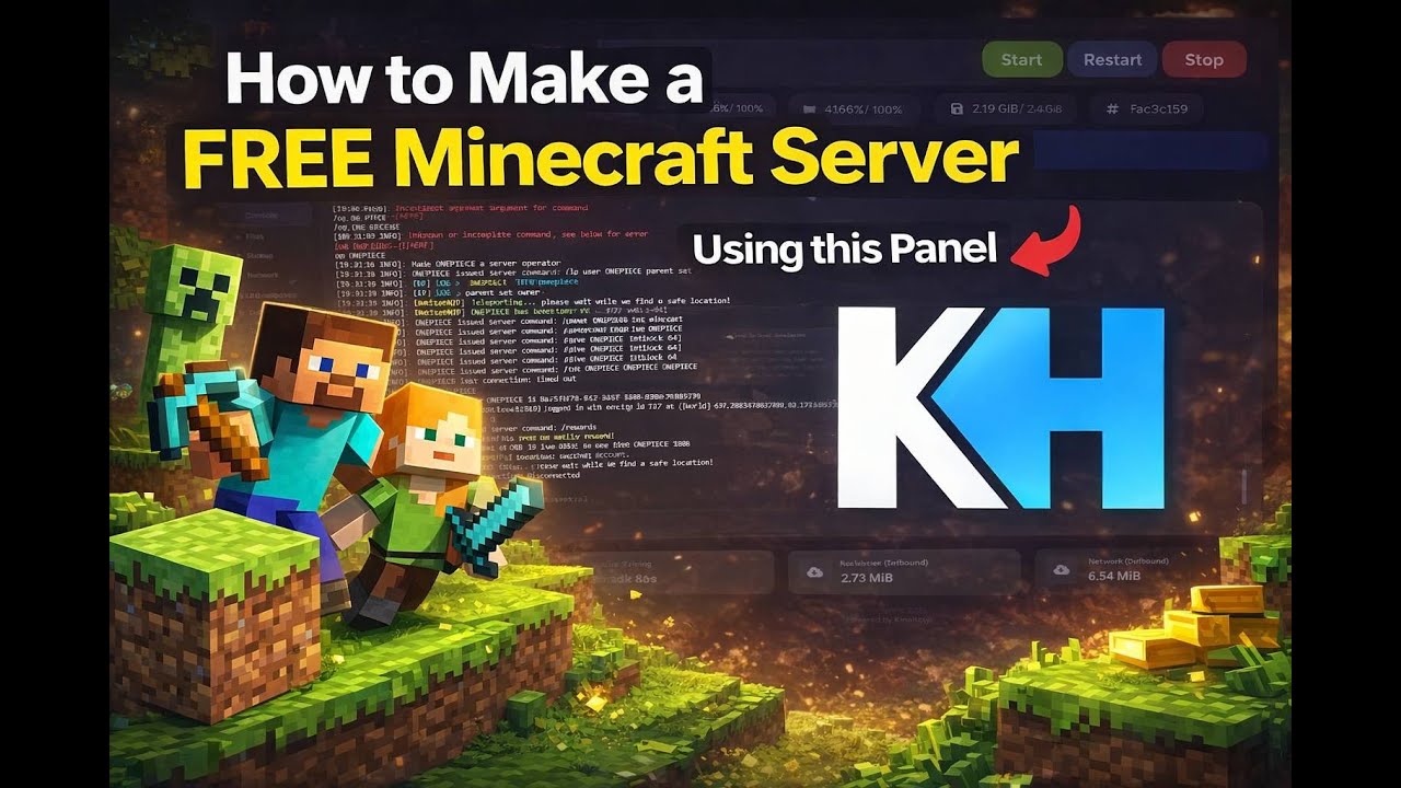 HOW MAKE FREE MINECRAFT SERVER (NO STOP . NO LAG)