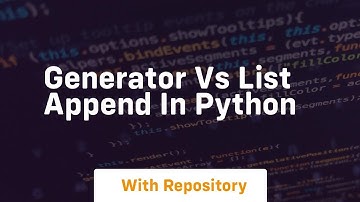 generator vs list append in python