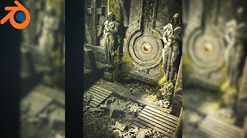 Fantasy Ancient Ruins in Blender | Timelapse