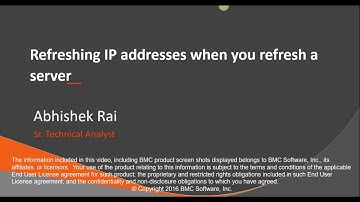 Refreshing IP Addresses in BMC Cloud Lifecycle Management