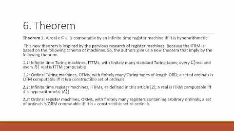 [CSC720] Infinite Time Register Machines and Infinite Time Turing Machines