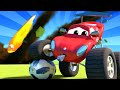 Kota Monster 🚓 🚒 Spesial PIALA DUNIA FIFA - Meteor di lapangan bola  -  truk kartun untuk anak-anak