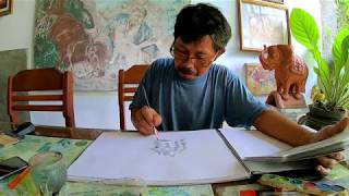 Watercolor Painting: Plaosan Temple, Central Java Indonesia | GORES #1