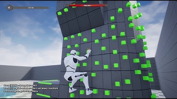 Saber interaction system on wall climb/ladder