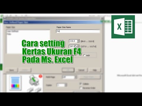 Cara Setting Printer Ukuran Kertas F4 di Excel  Manual 