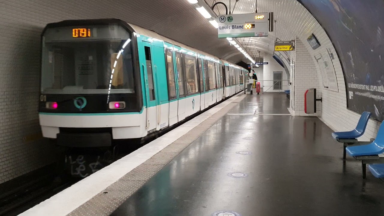 MF88 departure @Botzaris metro station (7bis line) - Paris, France