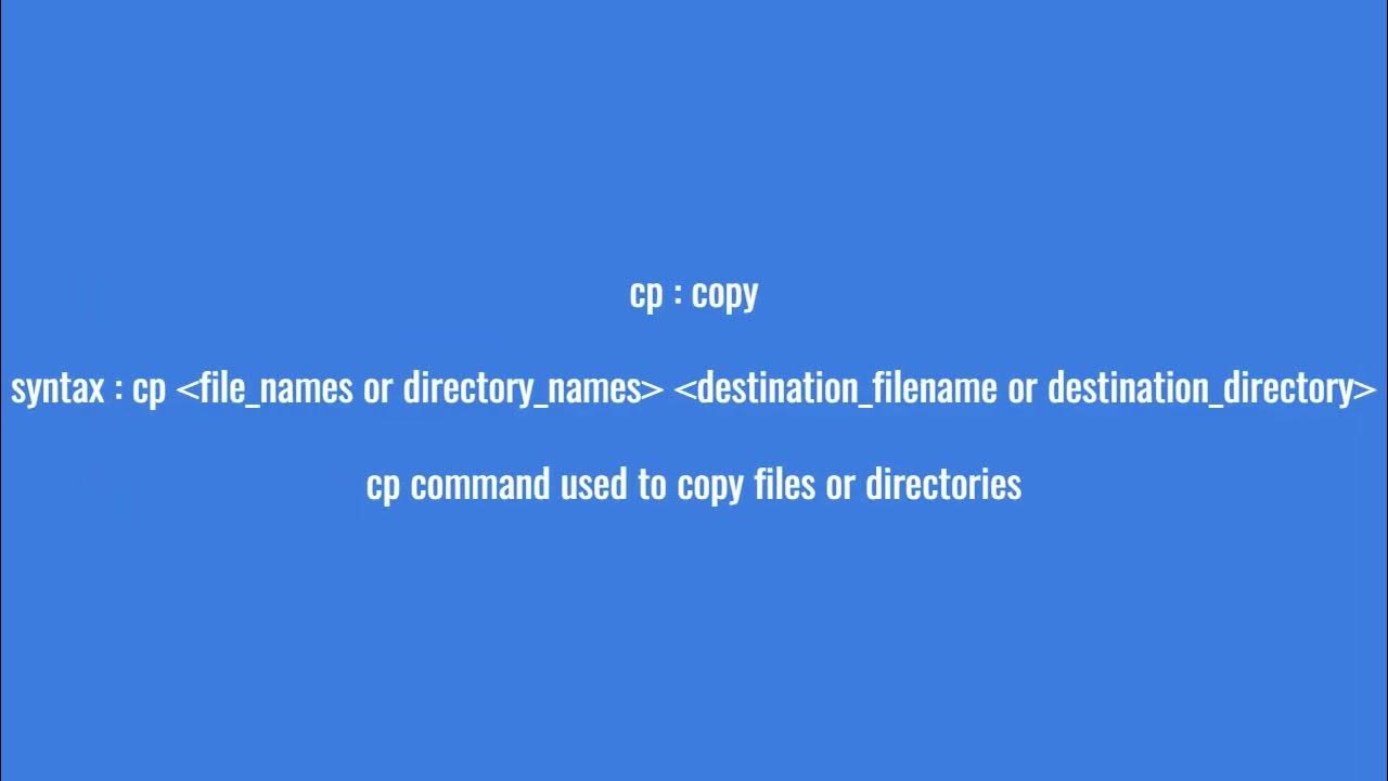 How to move files or directories move command copy command linux