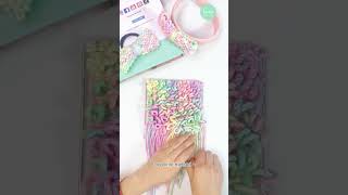Loop knot macrame template method 4 by gradient color cotton cords. Follow for more.#eousemacrame