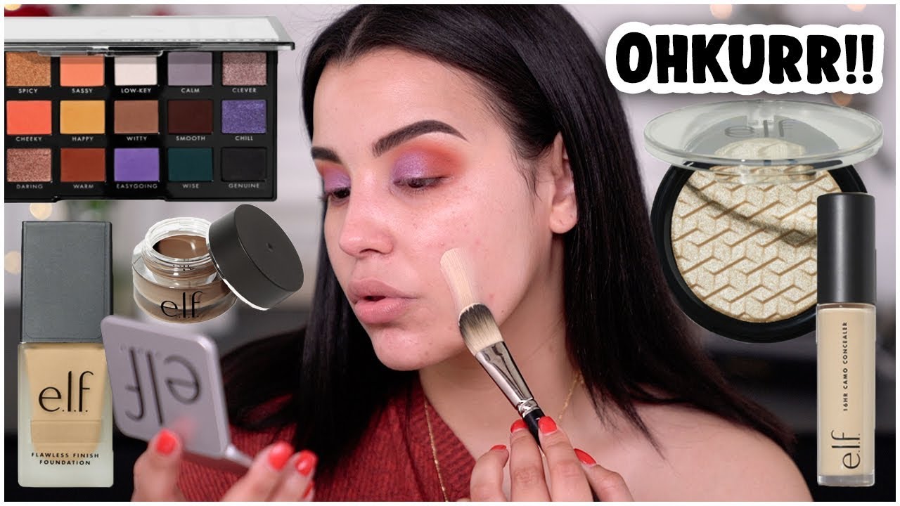 TRYING NEW Elf MAKEUP 2019 DRUGSTORE TUTORIAL FIRST IMPRESSIONS