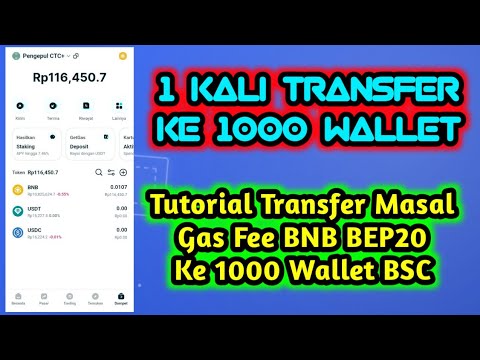 Tutorial Transfer Masal Gas Fee BNB Ke 1000 Wallet #nuyulairdrop #triknuyul #ctc ‎⁨@kabarinstan⁩