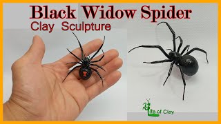 Sculpting Black Widow Spider (Latrodectus hesperus) using Polymer Clay_LifeofClay