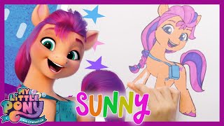 My Little Pony Coloring Page | New Character Sunny Kids craft | MLP Gen 5 Movie screenshot 4