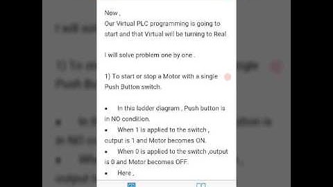 Motor ON/OFF using Push Button | Simple Ladder Diagram |