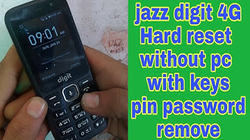 Jazz4G digit mobile unlock pin reset | jazz 4G digit phone hard reset password remove