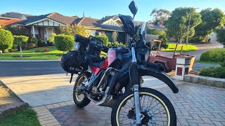 The Honda XLV750R is now ready for the big trip