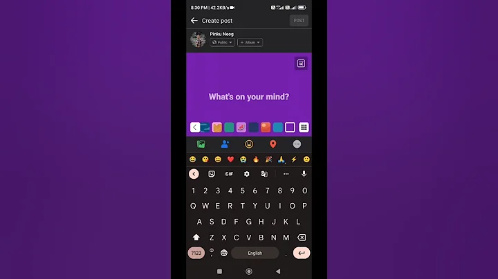 How to create facebook text post with colored background #shortsfeed #shorts