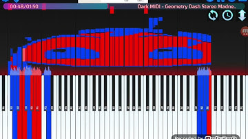 Dark MIDI - Geometry dash Stereo madness. Pianopia 