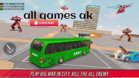 Army Bus Robot Car Game 3d ( bus rasing army Bus game )car game