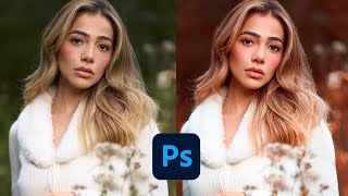 Photoshop 2023 Full Portrait Tutorial (Skin Retouching & Color Grading) #19