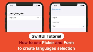 How to use Picker and Form to create languages selection - Swift 5 in Xcode | SwiftUI Tutorial