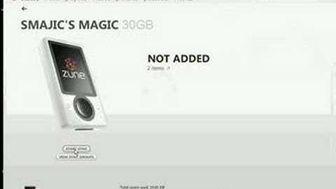Zune Sync Problem!