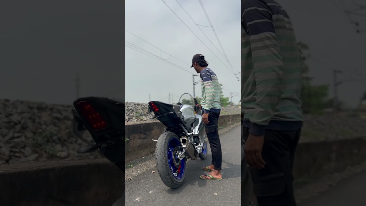 R15 V4M modified exhaust sound ￼ without DVR for R1M exhaust💥⚡️🥵||