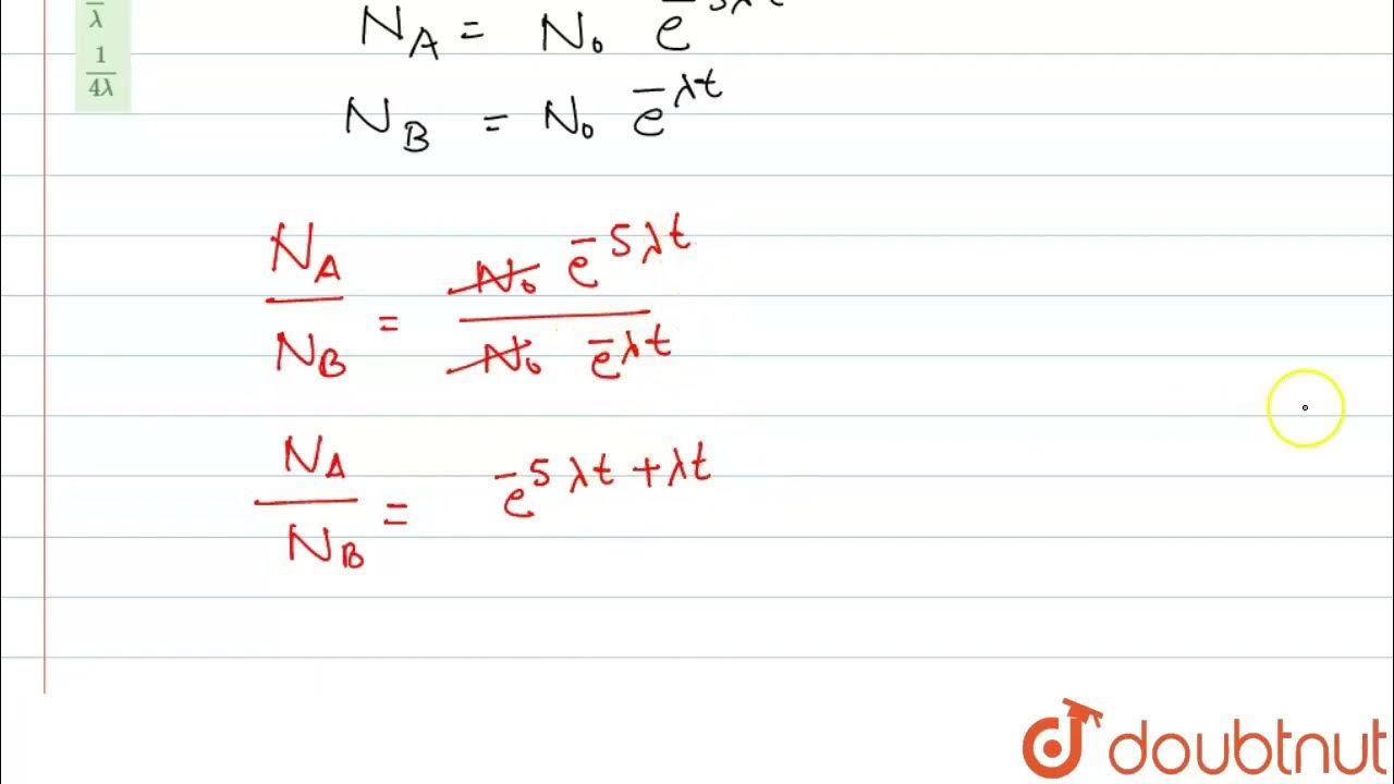 Two radioactive materials have decay constant 5lambda&lambda. If