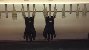 Rubber electrical gloves insulation test fail