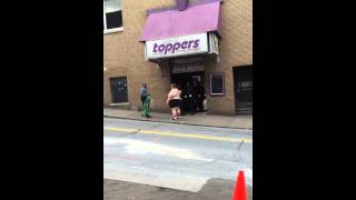 Fat guy fails at being a stripper