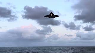 F18 trap/catch. #military #aviation #flynavy #navy #fly #fighterjet #f18superhornet #ocean #tailhook
