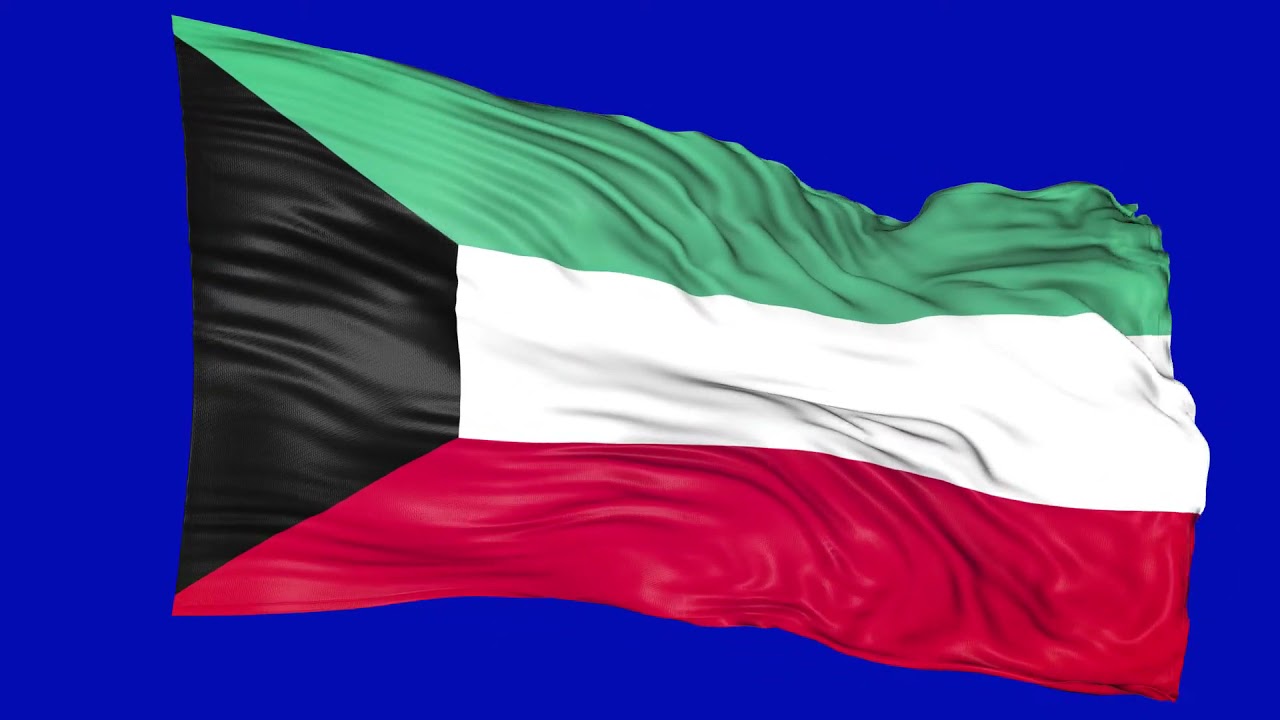 Kuwait Flag 2 | Green screen 4K HD  Video | Animated YouTube | No Copyright | Royalty-Free