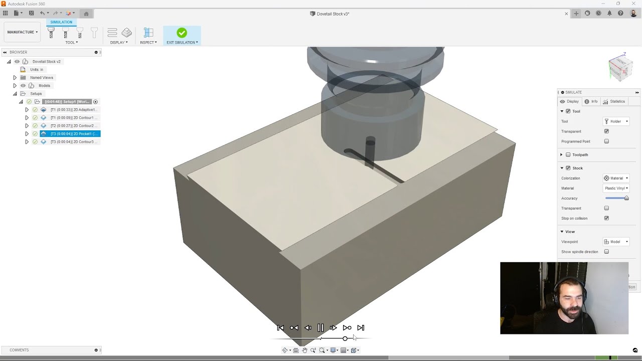 Fusion 360 Dovetail Stock