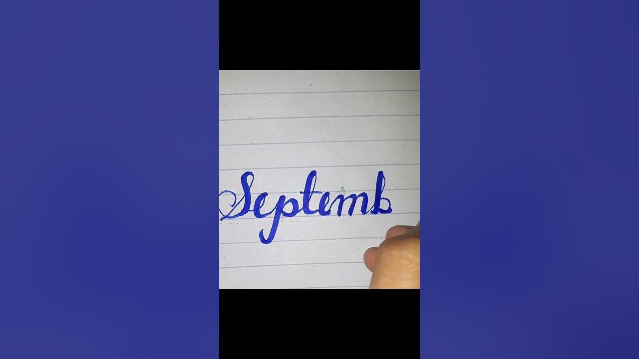 how to write September #calligraphy #shorts - YouTube