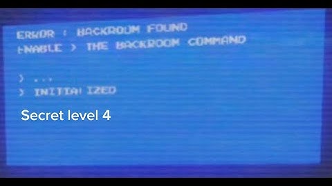 How to enter and escape secret level 4 in the backrooms redacted.