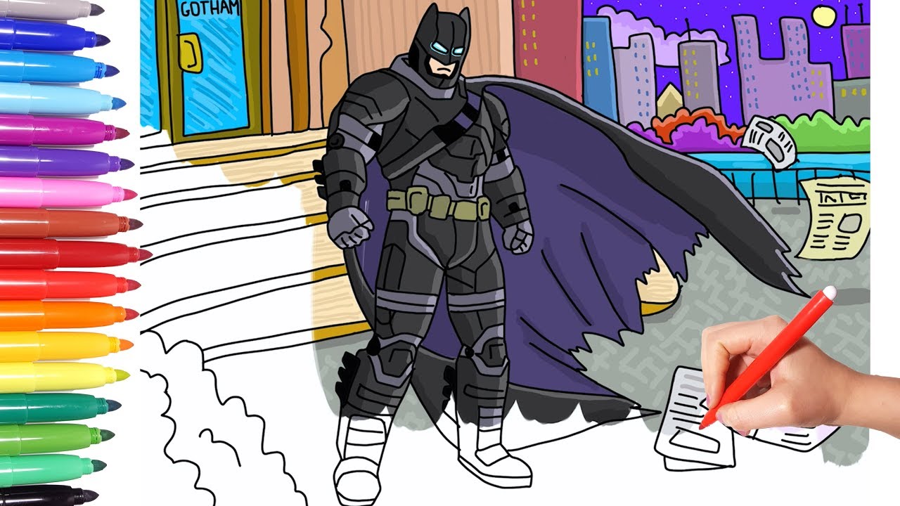 How to Draw Batman Armor Suit | Batman Coloring Pages | Batman Coloring  Book for Kids - YouTube