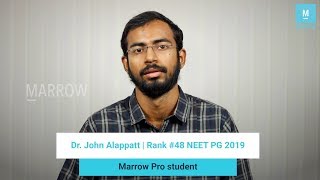 When you are solving 1 MCQ on Marrow, you are effectively solving 4 MCQs, Dr John, Rank 48, speaks.