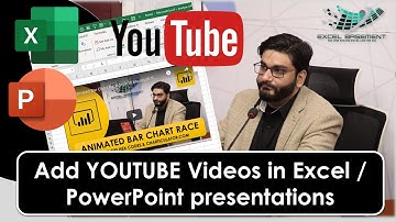 Add YOUTUBE Videos in Microsoft Excel or PowerPoint presentations - Embed Video -Web Video Player