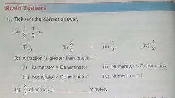 Dav Class 5 Math Unit 4  Brain Teasers || Fractional Numbers || Q.No.7 To 12 || @madhubanclasses