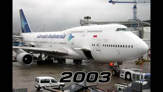 GARUDA INDONESIA BOEING 747-400 FLEET HISTORY (1994-2017)